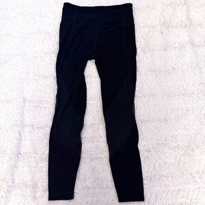 Athleta Black Leggings XS – Mesh Calf Detail | Women’s Activewear
